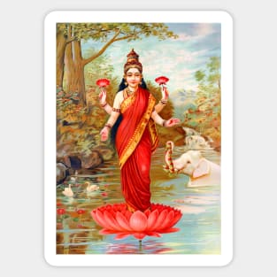 Lakshmi, Hindu Goddess of Wealth, Fortune & Prosperity Sticker